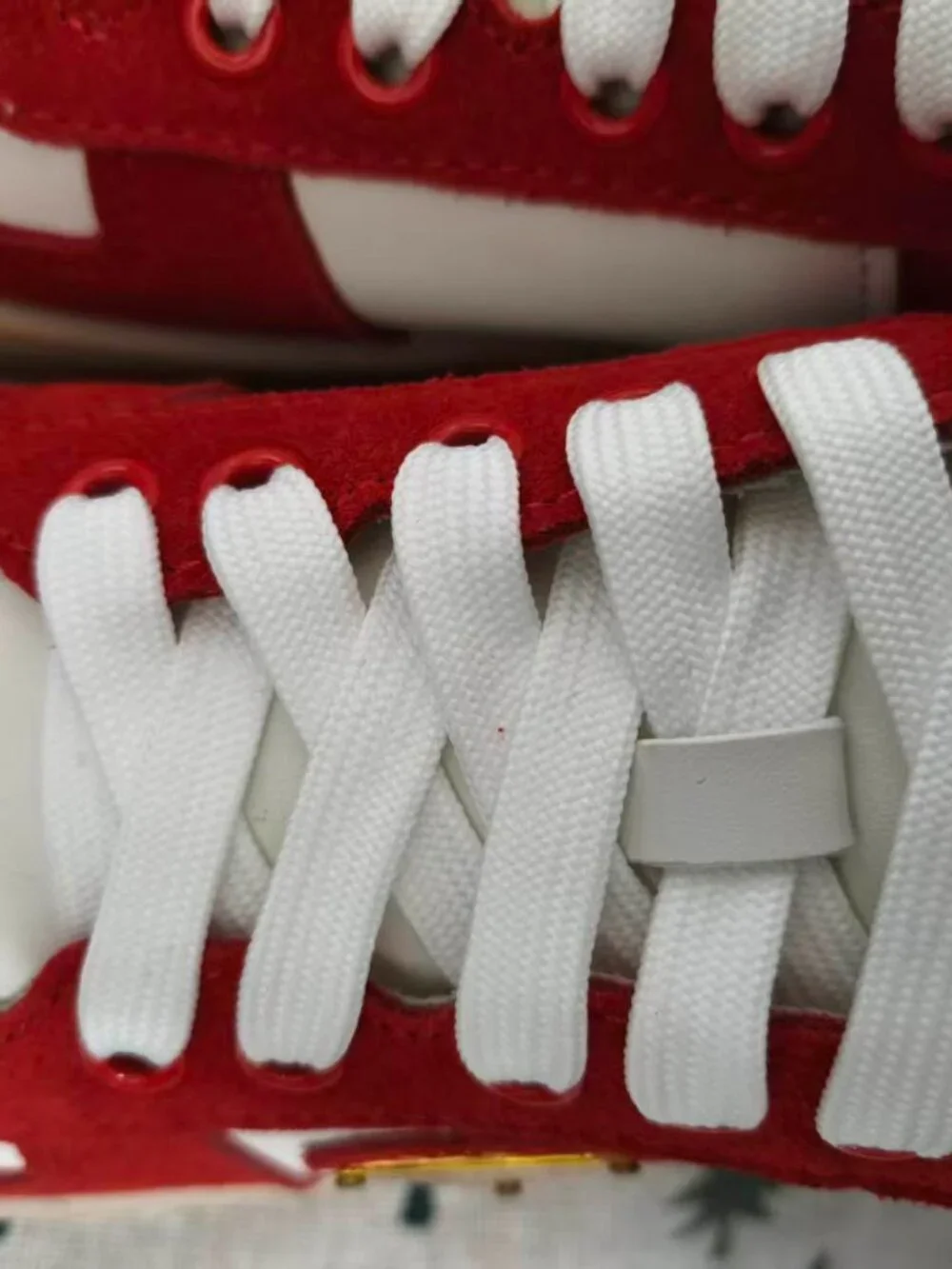 Prada Downtown Bold Sneakers, White & Red Leather Low-Top Shoes